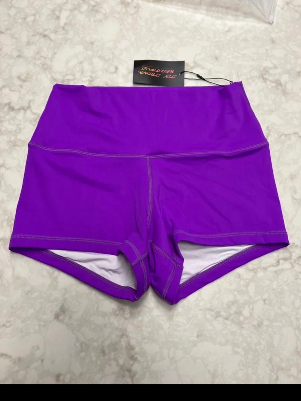 Extra Peachy fit neon purple medium shorts NWT